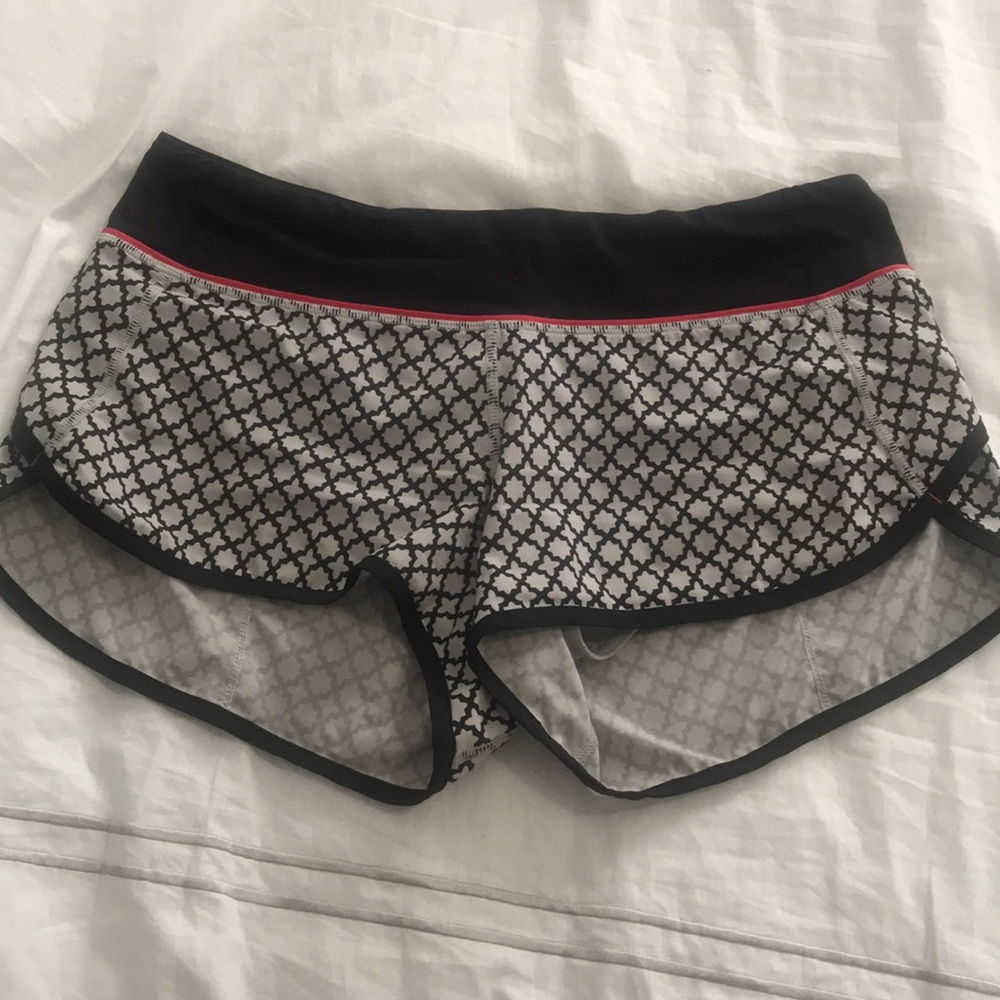 Lululemon Speed Short | Black, White, Pink 6